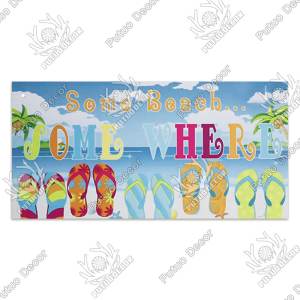 Putuo Decor Beach Summer Signs Decorative Plaque Wood Wall Plaque Wooden Signs for Beach House Decoration Bar Living Room Decor