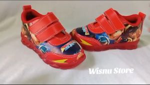 BIG SALE 12.12 Sepatu anak Laki laki lampu LED menyala motif BOBOIBOY KEREN
