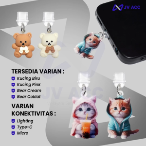 Penutup Port Charger Karakter Lucu: Aksesori Pengisian Daya Unik