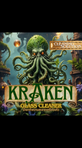 "KRAKEN" น้ำยาทำความสะอาดเครื่องแก้ว อุปกรณ์แก้ว | น้ำยาล้างคราบเรซิ่น คราบเหนียว | พร้อมใช้ ไม่ต้องแช่ แค่เขย่า