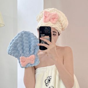 New 2024 Summer Absorbent Super Fast Drying Hair Cap Towel Princess Style Home Bath Cap for Washing Hair And Drying Head