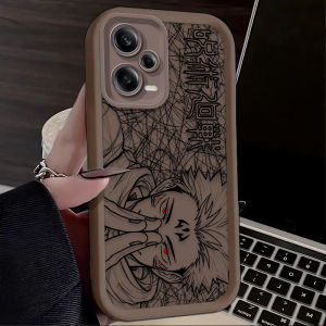 Bandai | Ốp Lưng Silicon Jujutsu Kaisen Satoru Gojo Messy Doodle Linework Cho Xiaomi Redmi Note - Vỏ Điện Thoại Chống Trầy Xước Mờ