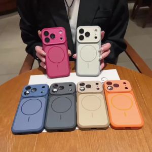 Original For Magsafe Magnetic Matte Phone Case For iPhone Air 11 12 13 14 15 16 17 18 Pro Max Plus Shockproof Bumper Back Cover