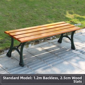 Park Outdoor Wooden Bench for Public Use