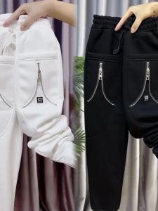 กางเกงวอร์มทรงหลวมสำหรับผู้หญิง กางเกงขายาวทรงหลวมสไตล์ฮาราจูกุ กางเกงขายาวทรงสลิมฟิต กางเกงขายาวทรงสปอร์ต ฤดูใบไม้ผลิและฤดูใบไม้ร่วง