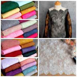 MEISITEKEKE | Colored Eyelash Lace Net Fabric 3m