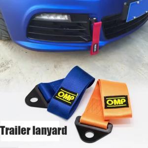 1pc Universal High Strength Car Colored Tag Towing Strap Towing Rope Ribbon Car Decoration Towing Rope Bumper Towing Strap