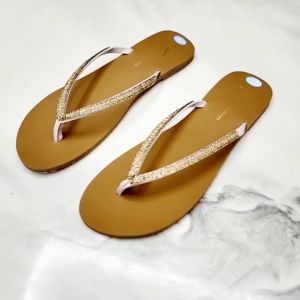 [Size 35 đến 42] Dép Lê Nữ Xỏ Ngón Quai Kẹp Đính Xoàn Đế Chống Trượt B038
