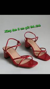 Giày xăng đan  nữ gót thô cao 5cm gót thô mới NĐ232
