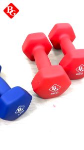 BG SPORT DUMBBELL GYM BARBEL ALAT ANGKAT BEBAN Rubberized cast iron 1KG x 1 pcs single