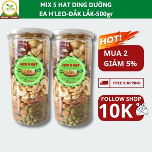 Hạt mix dinh dưỡng 5 hạt organic Đắk lắk hương vị hòa quyện nhiều dưỡng chất