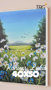 TRG Stretched Art Canvas Board 40x50 cm Watercolor Artist Acrylic Paint - Kanvas Putih Media Lukis Cat Air Akrilik Minyak Poster Siap Melukis Ukuran 40 x 50 TRG