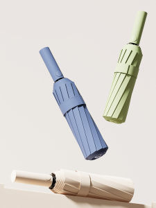 Automatic Thickened Large Umbrella Sunshade Waterproof UV Protection Portable Womens All-Weather Umbrella Compact Folding Design