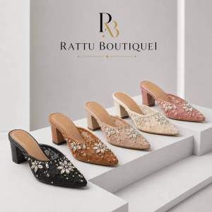 Rattu Boutique Heels Wedding 5cm Marwah Series Sepatu Pengantin Wanita Sepatu Wisuda Sepatu Seserahan