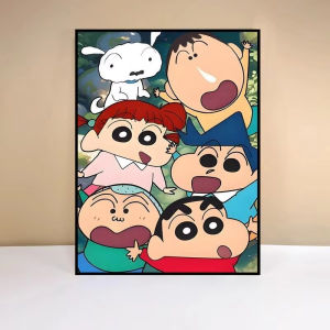 KAYOU | Tranh Sơn Dầu Hoạt Hình Crayon Shin-chan Theo Số Trên Vải - Bộ Dụng Cụ Nghệ Thuật Tự Làm Không Khung Dành Cho Phòng Khách Phòng Ngủ Trang Trí Nhà Cửa