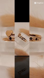 Cincin Emas 8K Model Variasi Hati