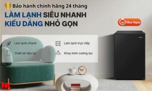 Tủ lạnh Aqua 90 lít AQR-D100FA(BS)