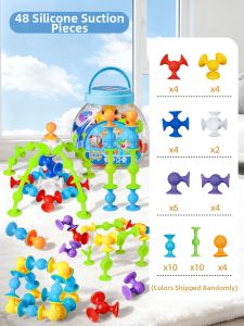 Silicone Suction Soft Building Blocks Portable Toy