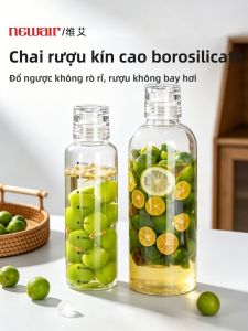 Chai Rượu Để Ngâm Và Lưu Trữ Nhiều Loại Nước Uống Thủy Tinh Borosilicate