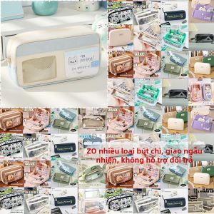 TONGHUI | Vỏ Bút Dung Lượng Lớn Mèo Xanh Trắng