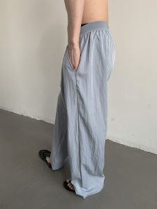 Quick Dry Casual Pants Mens Summer Thin Design Sense Drape Loose Straight Leg Wide Leg Workwear Long Pants Anti-Wrinkle