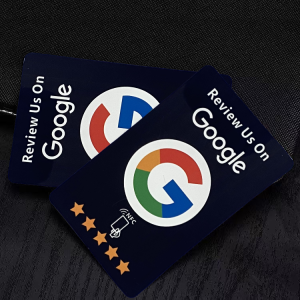 Google Review cards with NFC Tag-13.56MHz PVC Material 504 Byte Memory For Businesses & Offices-Display Reviews  Promote Gift