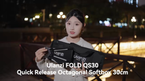Ulanzi QS30 Foldable Octagonal Softbox Diffuser 30cm Quick Release Mini Bowens Mount for Studio Light
