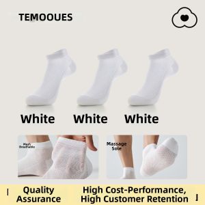 Summer Mens Lightweight Cotton Antimicrobial Ventilated Socks