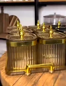 Z-Gadget⚡ Nordic Light Luxury Sealed Jar Fruit Snack Storage Divided Serving Tray Dried Fruit Plate Candy Tray with Cover