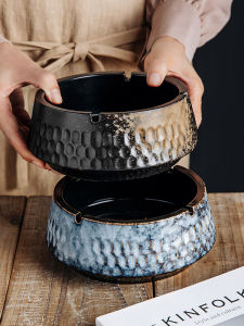 Đĩa Đựng Thuốc Lá Gốm Cỡ Lớn Phong Cách Cổ Điển Phòng Khách Đĩa Đựng Thuốc Lá Chống Gió Sang Trọng Thời Trang Trang Trí Thương Mại