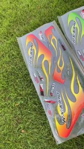 Stiker Striping Rx King Transparan - Sticker Motor RX KING Transparan UV Super Glossy Motif Api JP-1