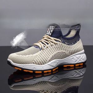 Mens Fashion Sport Shoes Anti-Slip Casual Breathable round Toe Plaid Pattern Summer Seasonal Leisure Shoes Trendy Style