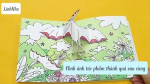 Tô màu và dựng hình 3D Động Vật Khủng Long Tiên Cá Giáng Sinh - Sách tương tác trò chơi thủ công - Đinh Tị