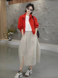 YINGDAI | Spring/Summer New Korean Style High Waist A-Line Skirt