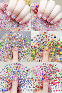 Adorable Rabbit Nail Art Stickers for Kids Waterproof Finger Nail Decals Flower Heart Shaped Early Education Smart Toys