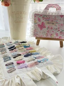 Handmade Pet Hair Clip Storage Bag Dog Headwear Organizer Children Universal Hairpin Bag Carry-On Pet Accessories Backpack