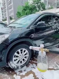 1L Pressure Washer Snow Foam Lance Fully Transparent PA Pot With 1/4 Quick Connector Foam Spray Gun High Pressure Washer