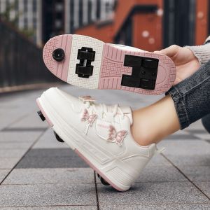 Adjustable Invisible 4-Wheeled Childrens Sneakers With Wheels