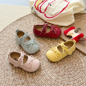 Spring and Autumn New Girls Bow Princess Soft-soled Mary Jane Leather Shoes