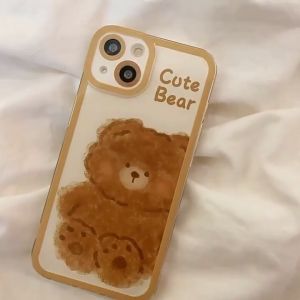 Casing Soft Case Vivo T1 5G Y55 5G Y75 5G Case Cute Bear Smile Character Silicon Premium