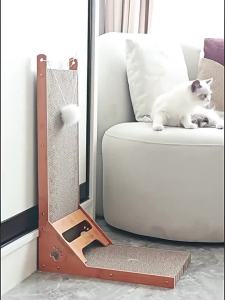 L-Shaped Cat Scratcher Board Reusable Large Cat Scratching Board Scratch Board Replaceable Cat Toy 大型猫抓板