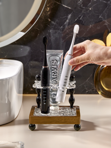 Baroquehouse | Couples Bathroom Toothpaste and Toothbrush Storage Shelf