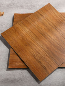 Waterproof PVC Wood Grain Floor Stickers Wall Decals Self Adhesive Bedroom Living Room Ground Stickers Thick Wear Resistant Plastic Wallpaper