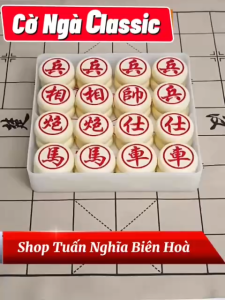 Bộ 32 Quân Cờ Tướng Màu Ngà Classic – Nhựa Melamine Bản Dày – Size 40# 50#[CT.NGÀ]