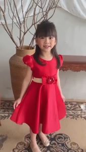Baju Anak Perempuan Bahan Satin - Dres Anak Perempuan Fashion Usia 1-12 Tahun 4242