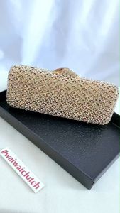 Waiwai Clutch Tas Kondangan Wanita Crystal Berkilau Mewah Simpel CRA1326