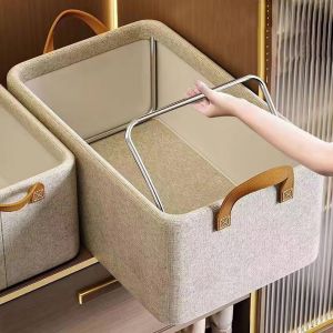 Foldable Iron Rack Clothes Storage Box Waterproof Wear-resistant Wardrobe Wardrobe Drawer