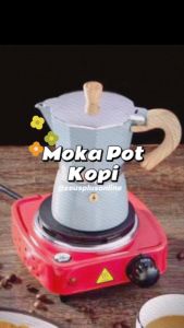 ZPLUS Express Coffee Pot Moka Pot Coffee Maker with Stove & Filter Paper 150ml 300ml Aluminum Stove Top Espresso Maker 3 Cup 6 Cups Italian Ground Coffee