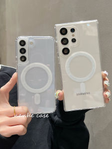 เคสโทรศัพท์แม่เหล็ก Samsung S25 Ultra Note20 A55 A54 A52 A16 S23 S24 รุ่นใหม่ S22 S21FE ปกป้องด้านข้างสวยงาม