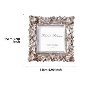 1PC Hoa Cúc Họa Tiết Nhựa Khung Ảnh Phong Cách Hiện Đại Vuông Trang Trí Nhà Khung Chụp Ảnh Với Thẻ Hình Ảnh